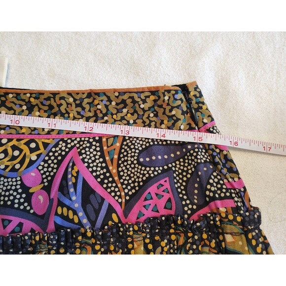Anthropologie Love The Label Tiered Midi Skirt Floral Paisley Printed Size Small - Picture 6 of 8